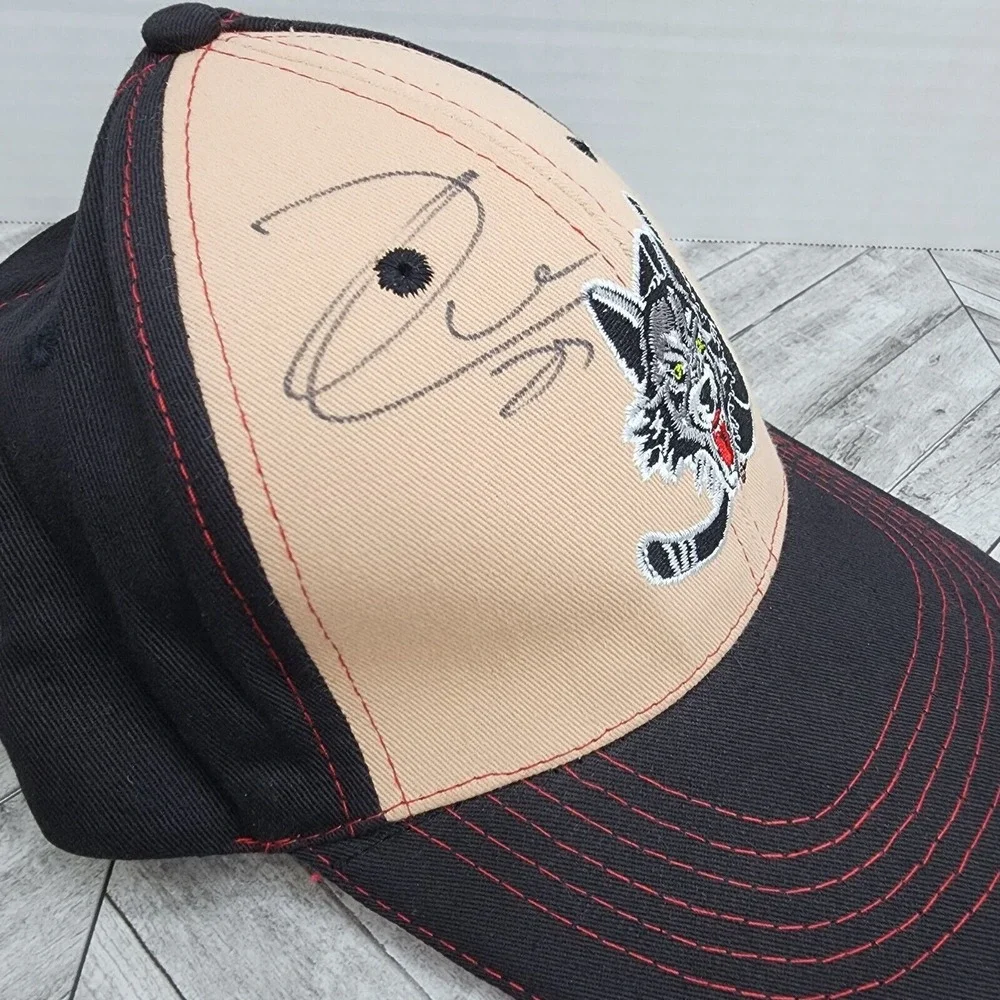 Chicago‎ Wolves Jordan Caron #27 SIGNED Hockey Hat Black Beige Autographed Cap